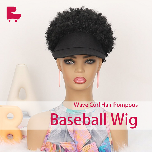 Wave Curl Hair Pompous Baseball Cap Wig Cap