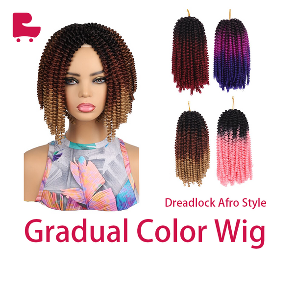 Dreadlock Afro Style Head Gradual Color Wig
