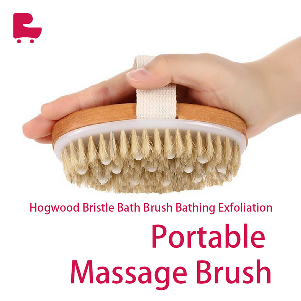 Hogwood Bristle Bath Brush Bathing Exfoliation Portable Massage Brush