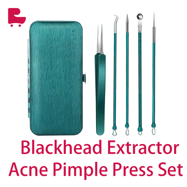 Blackhead Extractor Acne Pimple Press Set - Five Piece Set