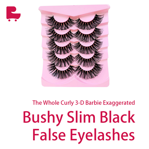 Bushy False Eyelashes The Whole Curly 3-D Barbie Exaggerated And Slim Black Five Pairs Of False Eyelashes